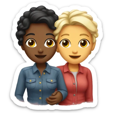 Lesbian couple sticker