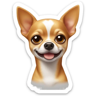 Chihuahua with white and orange-brown stains sticker
