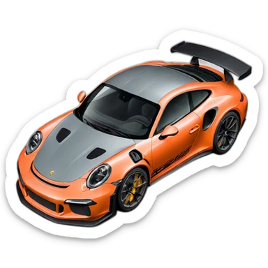 Porsche 911 gt3 rs rose sticker