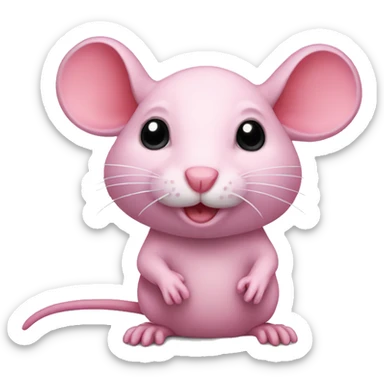 Pink rat  sticker