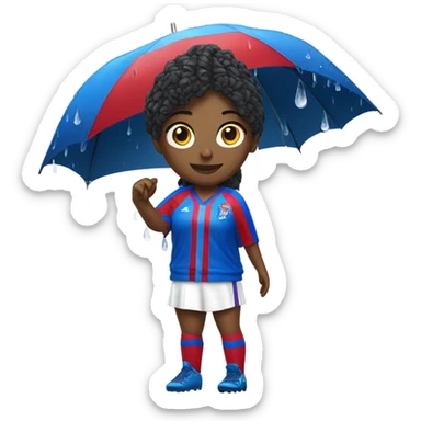  Lady Crystal palace football supporter in the rain sticker