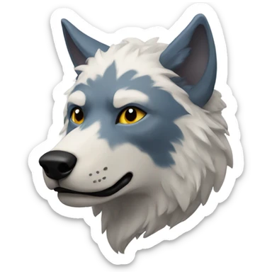 Therian symbol with wolf ears sticker