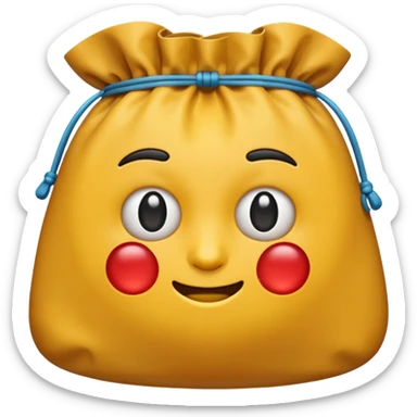 The face with bags under eyes emoji  sticker