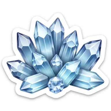 A cluster of quartz crystals catching the light.



































































 sticker