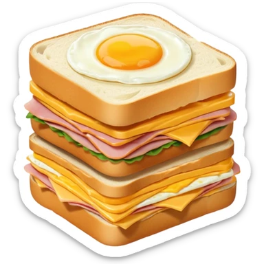 ham egg and cheese sandwich sticker