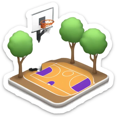Basketball playground sticker
