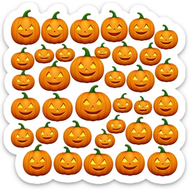i need a pumpking emoji in the style of apple  sticker