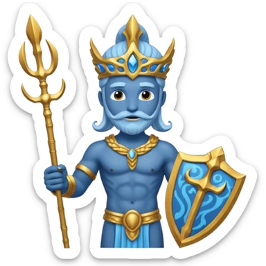 visnu god with Poseidon trident sticker