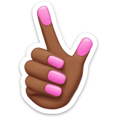 Thumbs up pink nails sticker