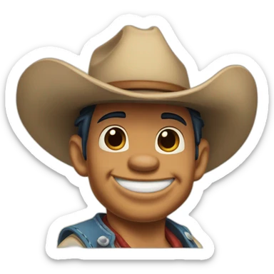 stitch cowboy from lilo and stitch sticker