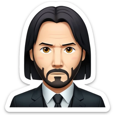 Elinde silah tutan jon wick sticker