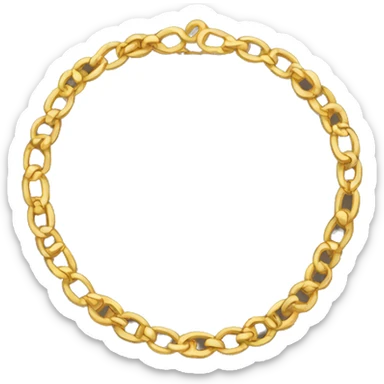 gold necklace sticker