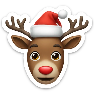 Red Nosed Reindeer sticker