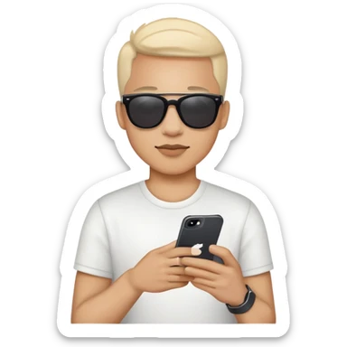 selfie with sunglasses and iphone sticker