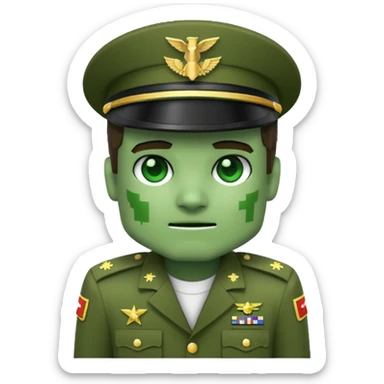 A Minecraft creeper from the military sticker