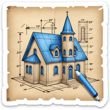 architect blueprints  only on paper sticker