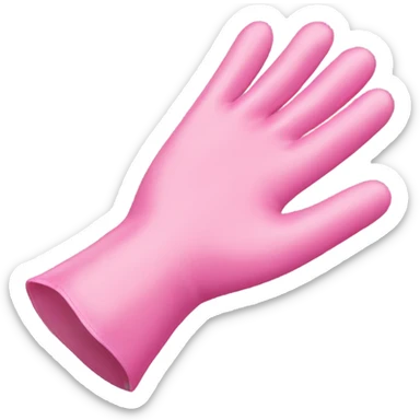 Pink latex gloves sticker