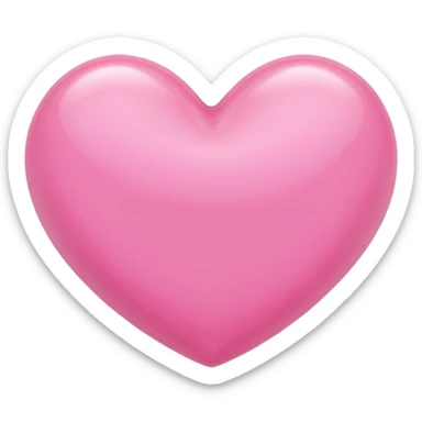 A pink heart design by ribon sticker