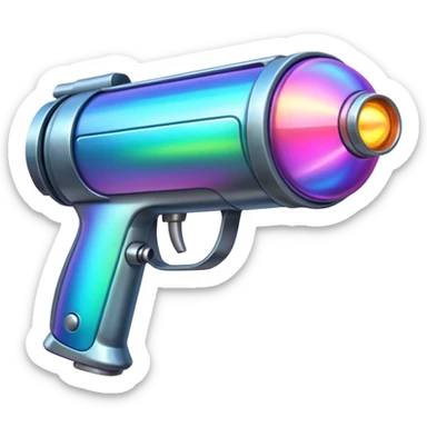 colorful plasma ray gun sticker