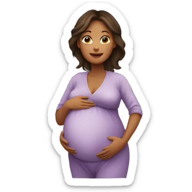 pregnant woman in a journey sticker