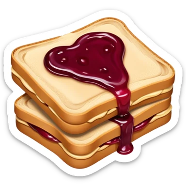 Peanut butter jelly sandwich  sticker