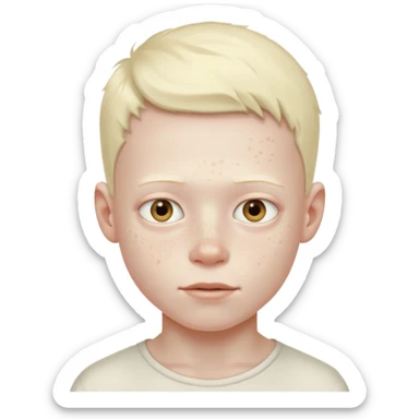 albino boy  sticker