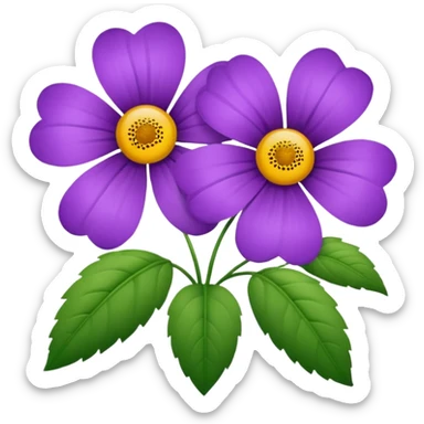 Purple flowers sticker