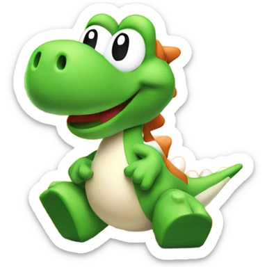 Yoshi in the desert  sticker