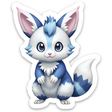 Shiny Pastel Furret-Meowstic-Zangoose-Hybrid (Full body) sticker