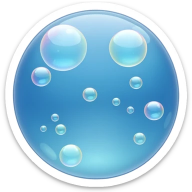 Light Blue Soap Bubbles sticker