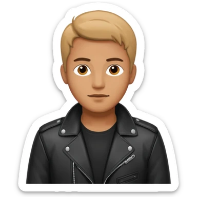 memoji face iphone: men, a solo hiker with carrying a few items, make it face only and wearing a jacket sticker