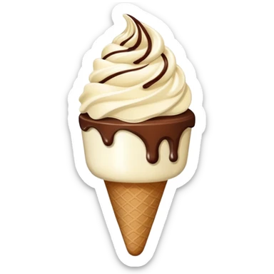 Hazme uno de un helado comiéndose a un mono sticker