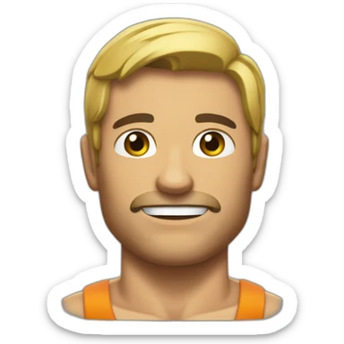 Músculo con una mancuerna sticker