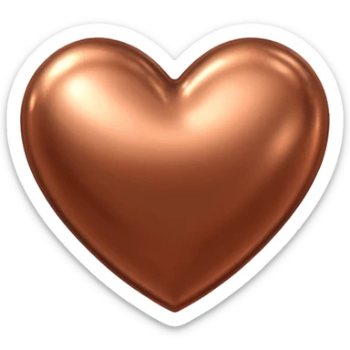 copper heart emoji sticker
