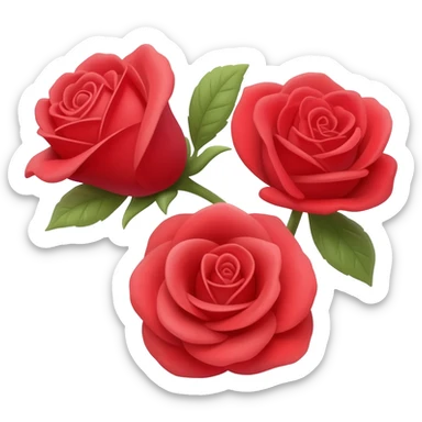 Roses red sticker