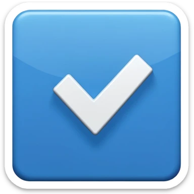 I want a blue background and a white checkmark inside it emoji which I will call the "Fake Roblox Verified Badge Emoji" and the blue background should be square and it should be the "🟦" emoji being the background sticker