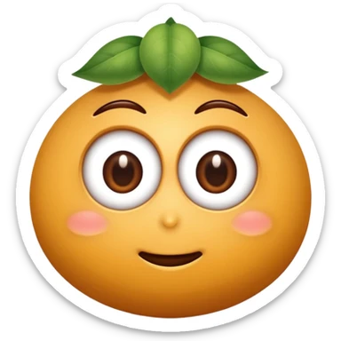 pudim fofo com olhos grandes sticker