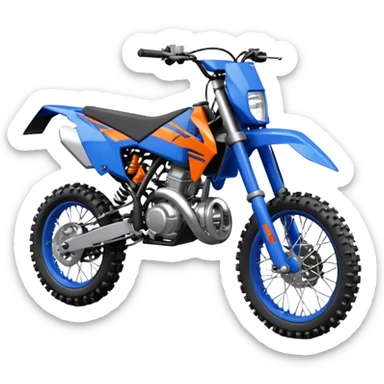 Blue dirt bike 85cc ktm sticker