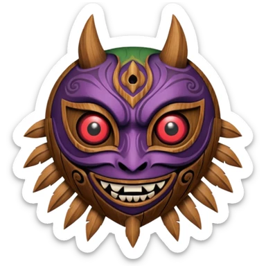 majoras mask mixed with the questioning face sticker
