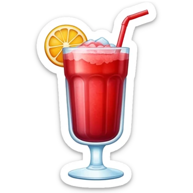 A glass of red slushy  sticker