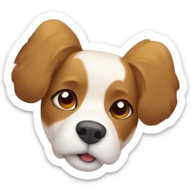 dog among the leaves sticker