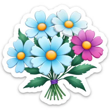 artic flowers bouquet   sticker