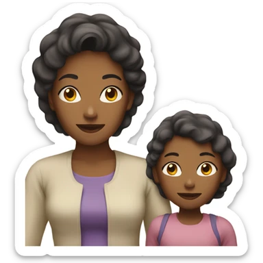 Mom and daughter  sticker