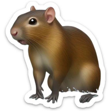 Agouti dans l'eau sticker