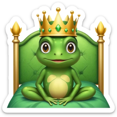 Princesse frog in her bedroom sticker