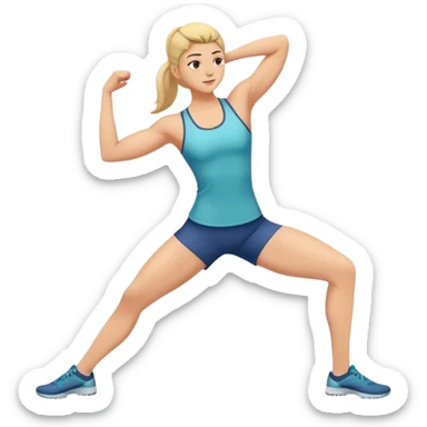 bodybuilder hamstring stretch sticker