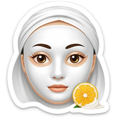 a beauty box of skincare white mask pack sticker