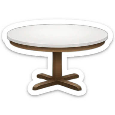 a white circle table sticker
