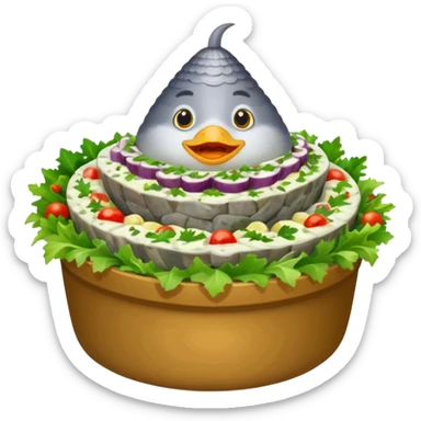 salad herring under a fur coat sticker