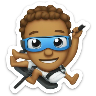 bad boy riding the zipline in the pool sticker